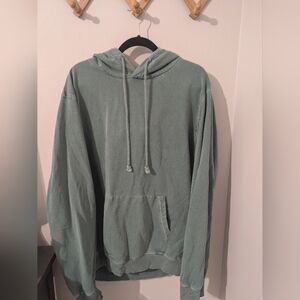 True Craft Plus Size Distressed Green Hoodie